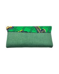 African Handmade Clutch Purse Green Back