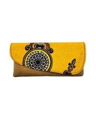 African Handmade Clutch Purse Yellow