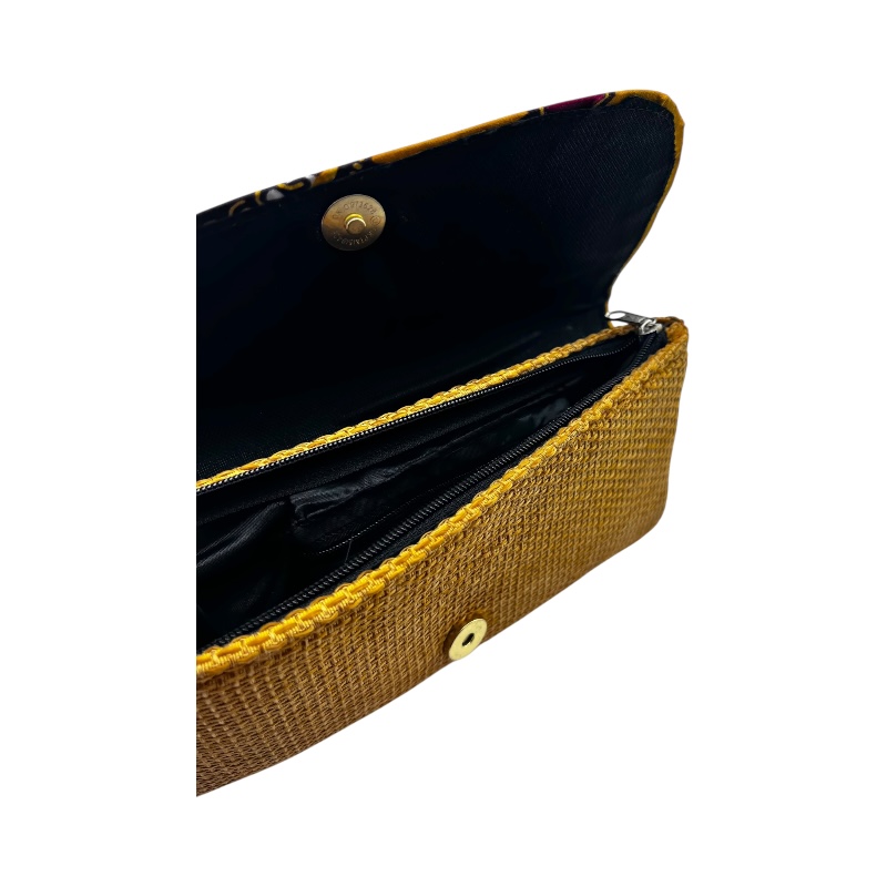 African Handmade Clutch Purse Yellow