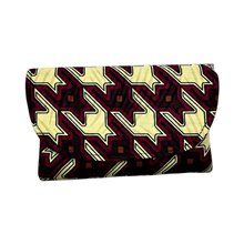 Small African Handmade Kitenge Clutch Purse Houndstooth