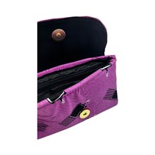 Kitenge Clutch Purse - Small Pink Combs Open