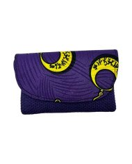 Small Handmade African Kitenge Clutch Purse Purple