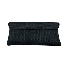 African Handmade Maasai Bead Jute Purse Black Back