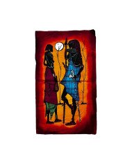 Colorful Handmade African Batik Maasai Couple
