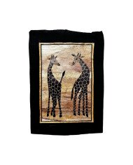 Two Giraffes Banana Fiber Art