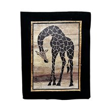 Handmade African Banana Fiber Giraffe Wall Art