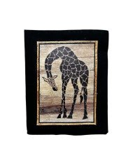 Handmade African Banana Fiber Giraffe Wall Art