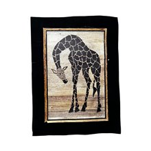 Handmade African Banana Fiber Giraffe Wall Art