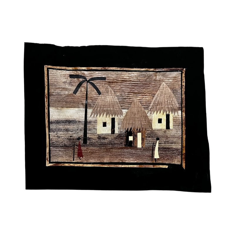 Handmade African Village Banana Fiber Art