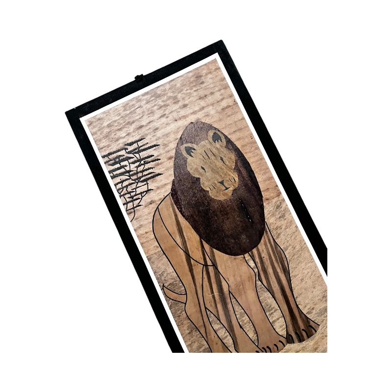 Lion Banana Fiber Art