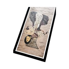 Big Five Banana Fiber Art Angle