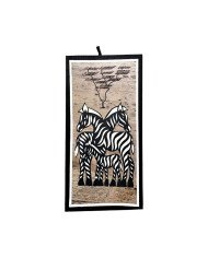 Zebras Banana Fiber Art