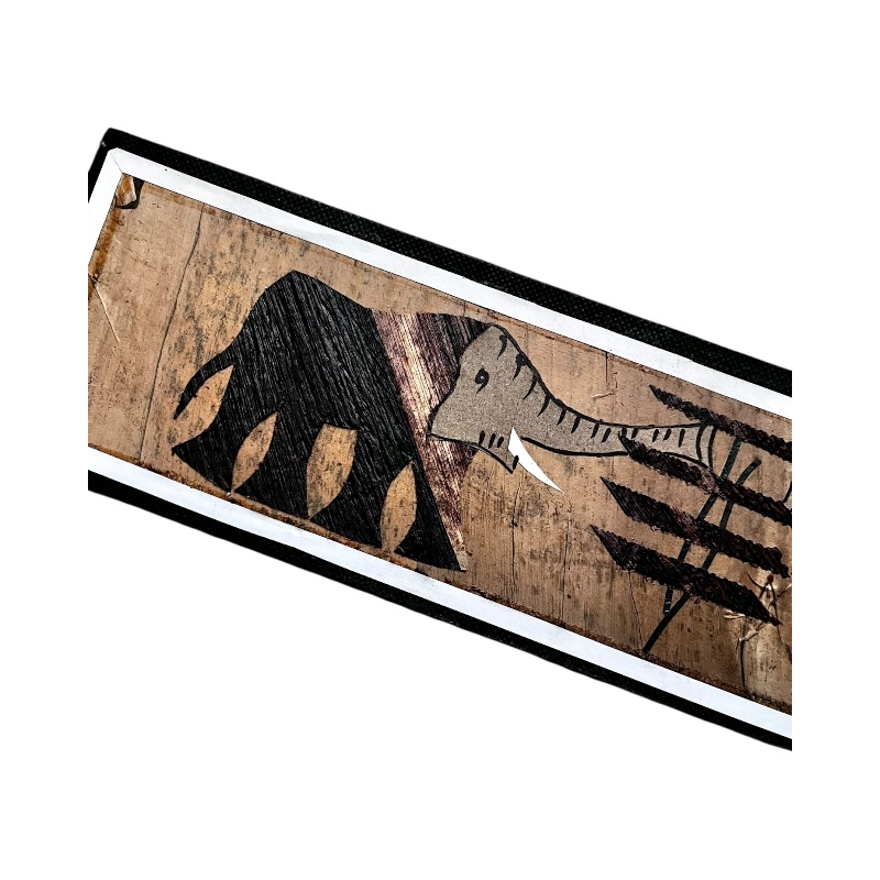 Landscape Elephant Banana Fiber Art