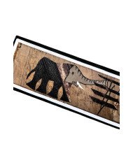 Landscape Elephant Banana Fiber Art Close