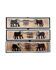 Landscape Elephant Banana Fiber Art Unique