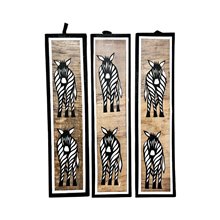 Small Zebra Banana Fiber Art Unique