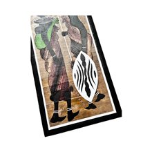 Maasai Couple Kitenge Banana Fiber Art Angle