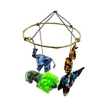 Maasai iridescent Blue with Multi Color Bead Necklace