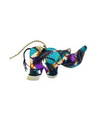 Maasai iridescent Blue with Multi Color Bead Necklace