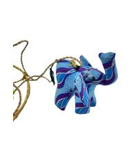 Maasai iridescent Blue with Multi Color Bead Necklace