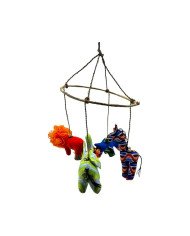 Maasai iridescent Blue with Multi Color Bead Necklace