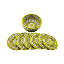 Woven Raffia Coasters Basket