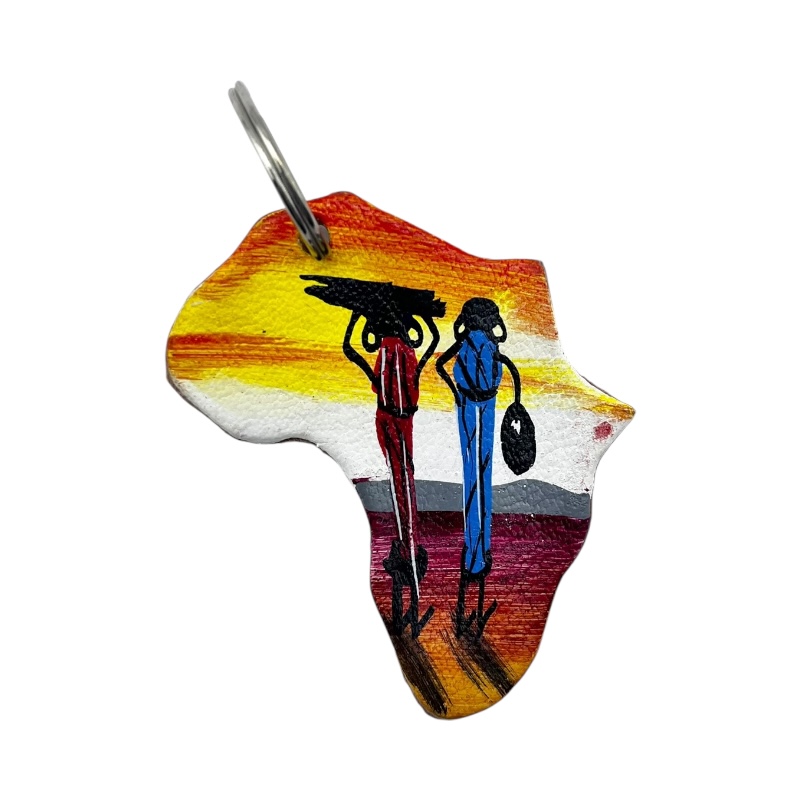 Africa Maasai Leather Keychain