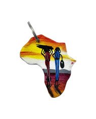 Africa Maasai Leather Keychain