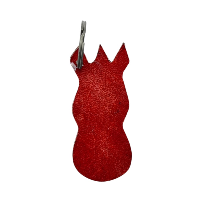 Zebra Leather Keychain