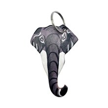 Leather Elephant Keychain