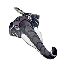Leather Elephant Keychain