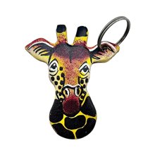 Leather Giraffe Keychain
