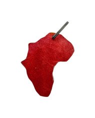 Leather Ugandan Crane Keychain Back