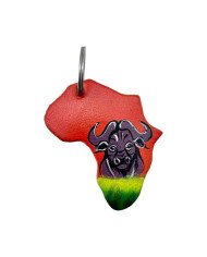 Leather Buffalo Keychain