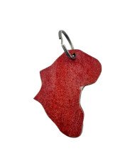 Leather Buffalo Keychain Back