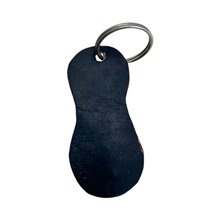 Leather Ugandan Crane Sandal Keychain Back