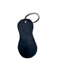 Leather Ugandan Crane Sandal Keychain Back