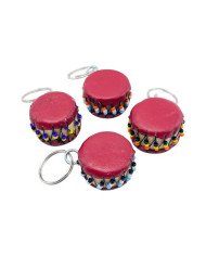 Leather African Drum Keychain Variety