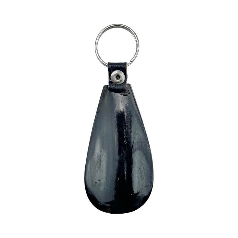 Painted Cow Horn Giraffe Keychain