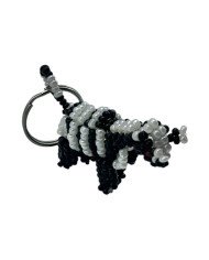 Maasai Beaded Zebra Keychain Top