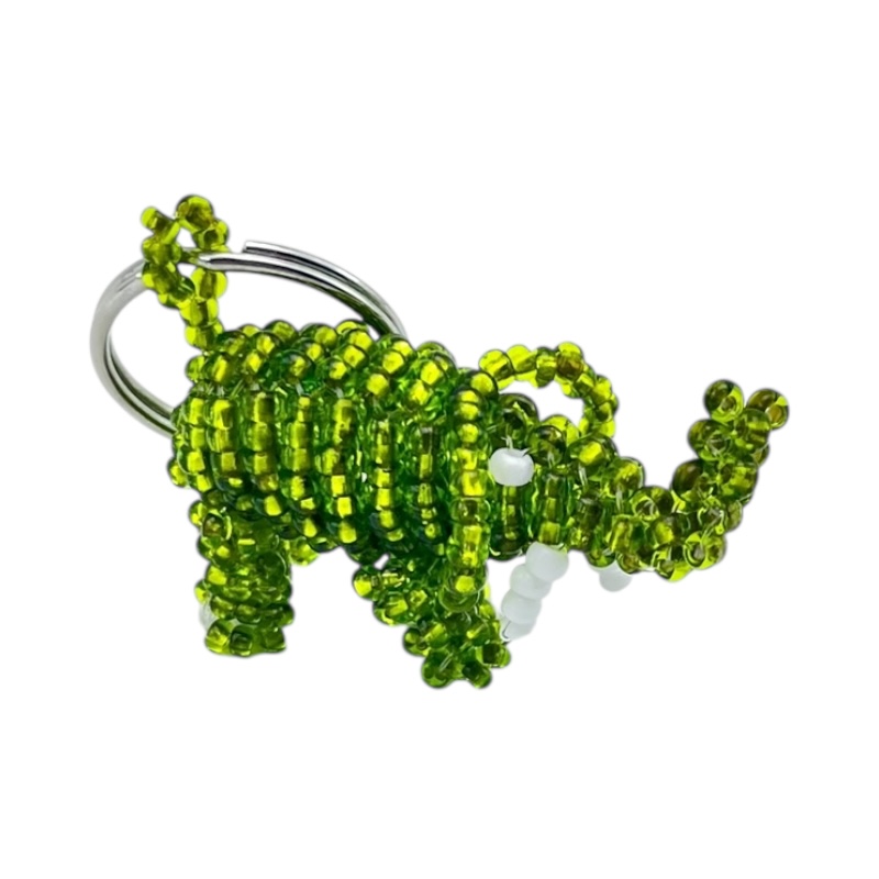 Maasai Beaded Elephant Keychain