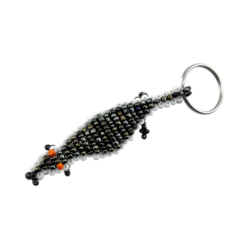 Maasai Bead Crocodile Keychain