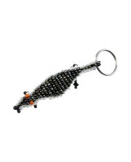 Maasai Bead Crocodile Keychain Top