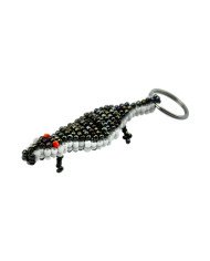 Maasai Bead Crocodile Keychain