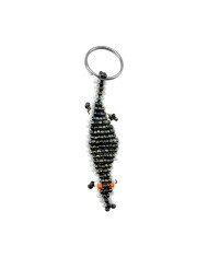 Maasai Bead Crocodile Keychain Hanging