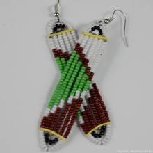 Maasai Glass Beads Multi Color Earrings 231-381