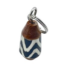 Mfalme Batik Bone Olive Wood Keychain Side