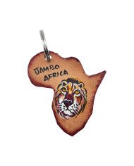 Jambo Africa Leather Lion Keychain