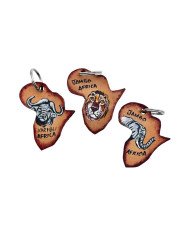Jambo Africa Leather Animal Keychain Variations