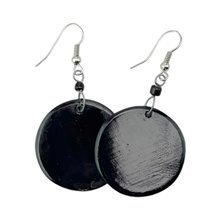 Circle Earrings Cow Horn